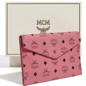 MCM Visetos Monogram Envelope Clutch